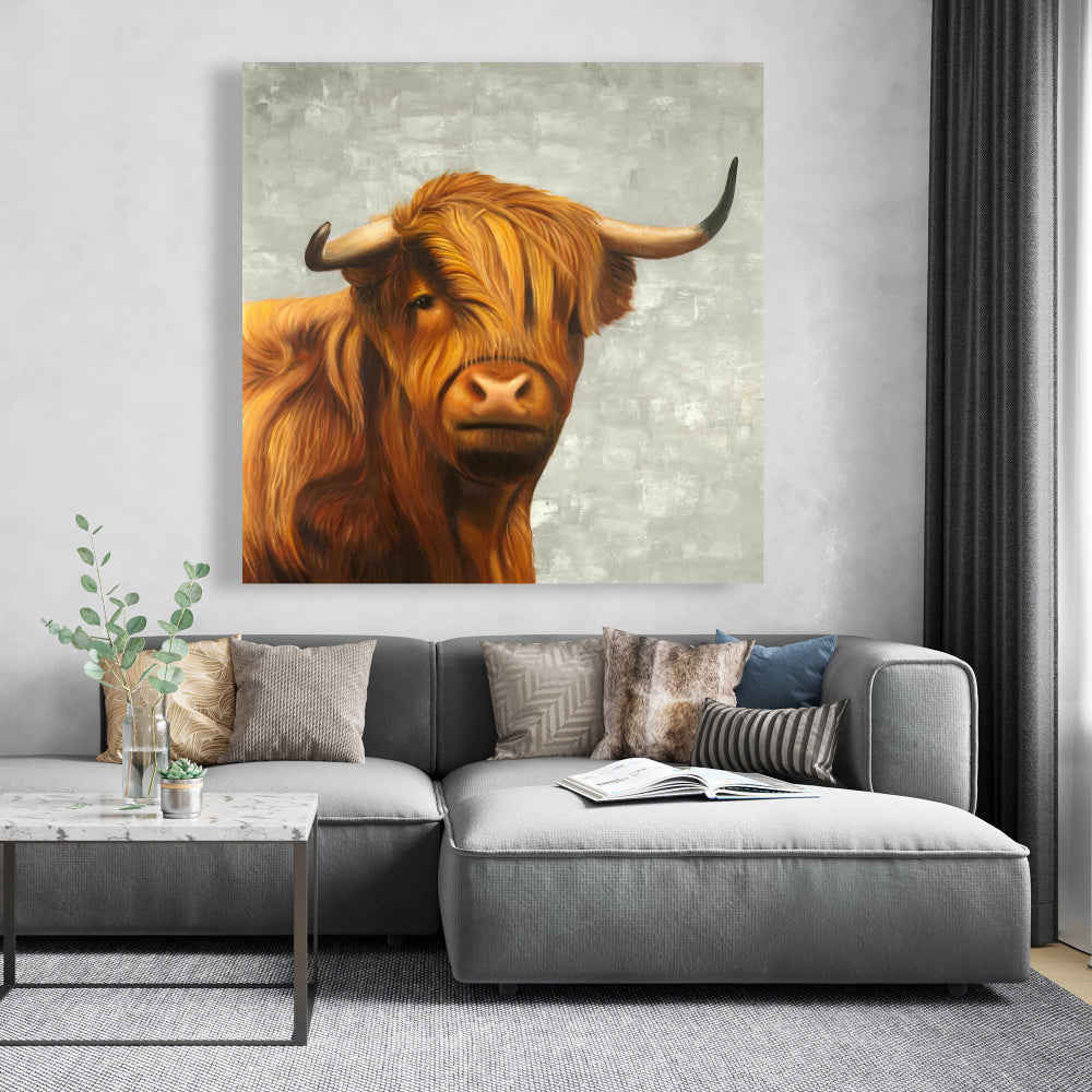 Highland Cattle Fine Art Gallery Wrapped Canvas 24x36