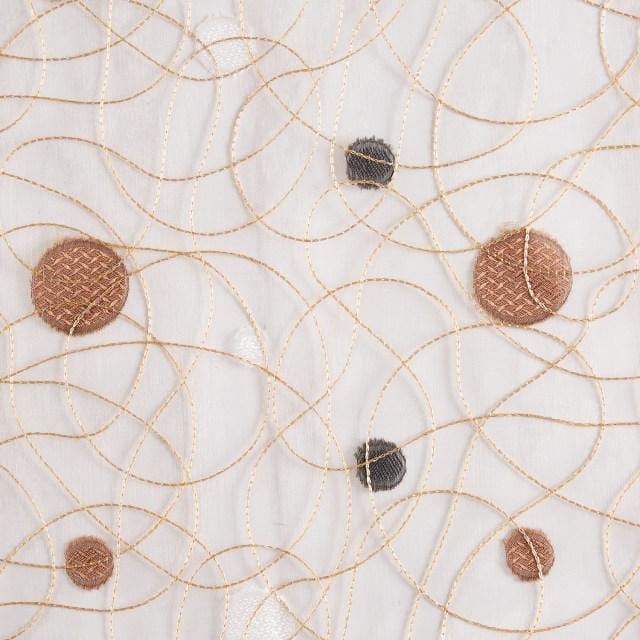 Birds Nest Brown Sheer Curtain - Privacy & Light Balance