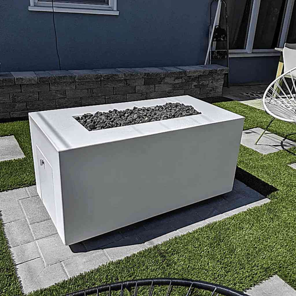 The Outdoor Plus 60 Pismo GFRC Concrete Rectangle Natural Gas Fire Pit