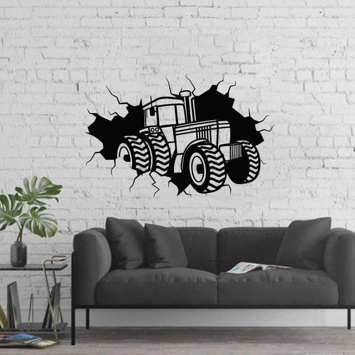 Tractor Vinyl Wall Sticker Art Decal - Farm Truck & Big Vehicle Design