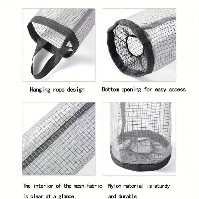 1pc Wall Hanging Trash Bag Organizer, Durable Washable Garbage Bag Holder for Plastic Bags