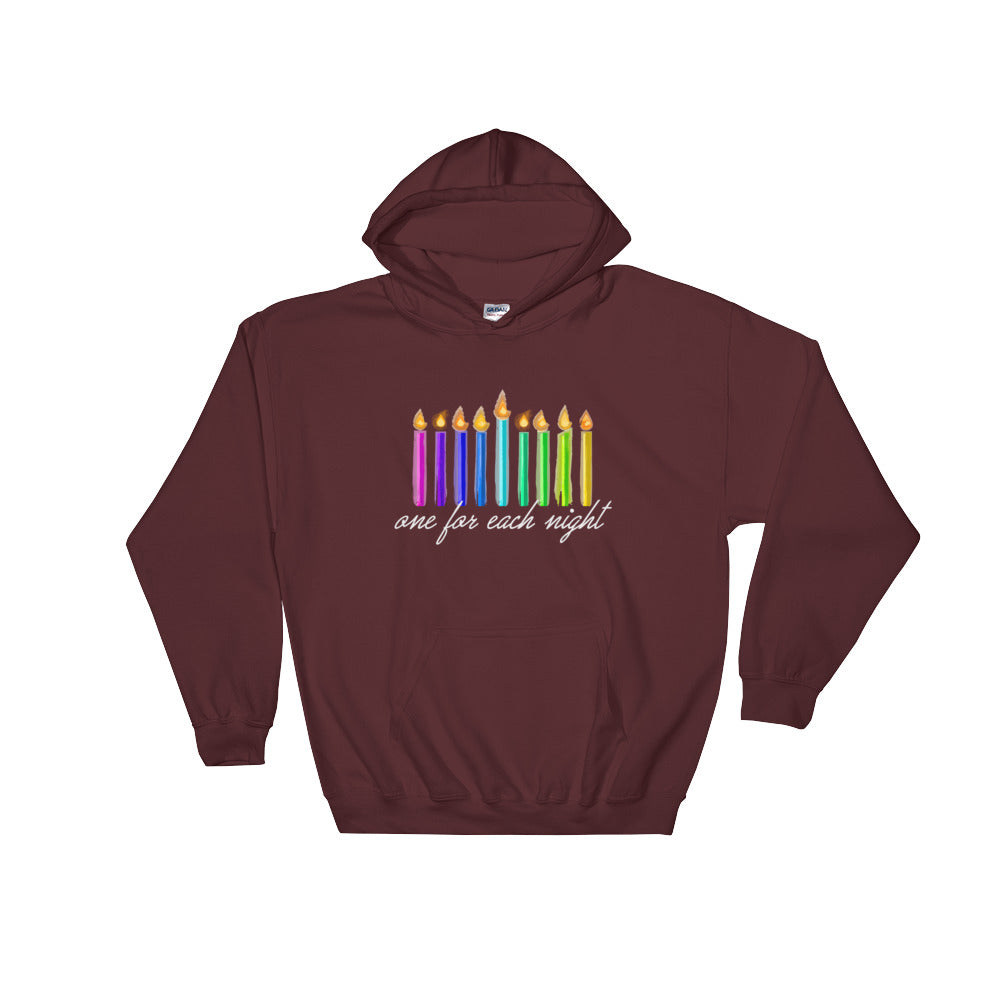 One For Each Night Chanukah Hooded Sweatshirt