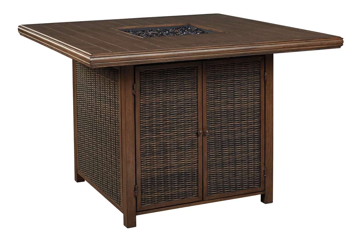 Paradise Trail Outdoor Bar Table with Fire Pit