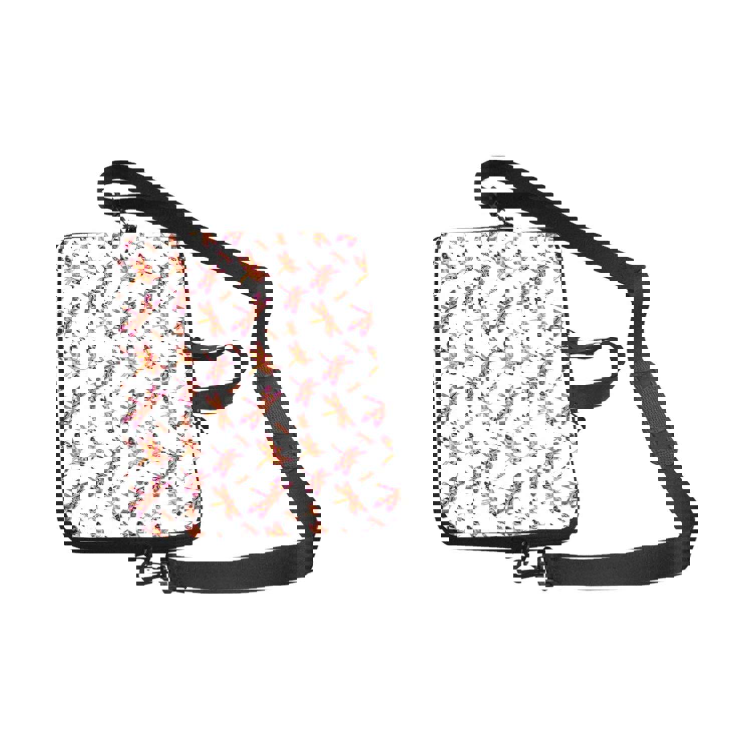 Gathering White Laptop Handbags 13 - Dragonfly Design