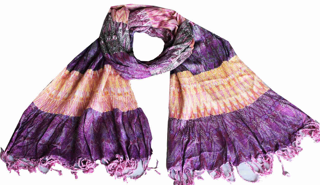 Indian Wrap Women's Shawl - Elegant Reversible Scarf & Gift (64 x 13 inches)