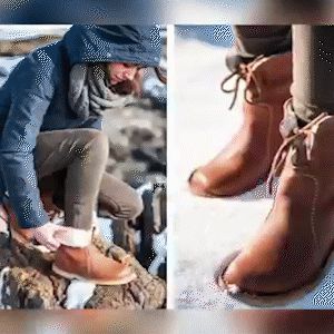 2022 Popular Winter Leather Waterproof Boots Middle Sleeve Snow Boots