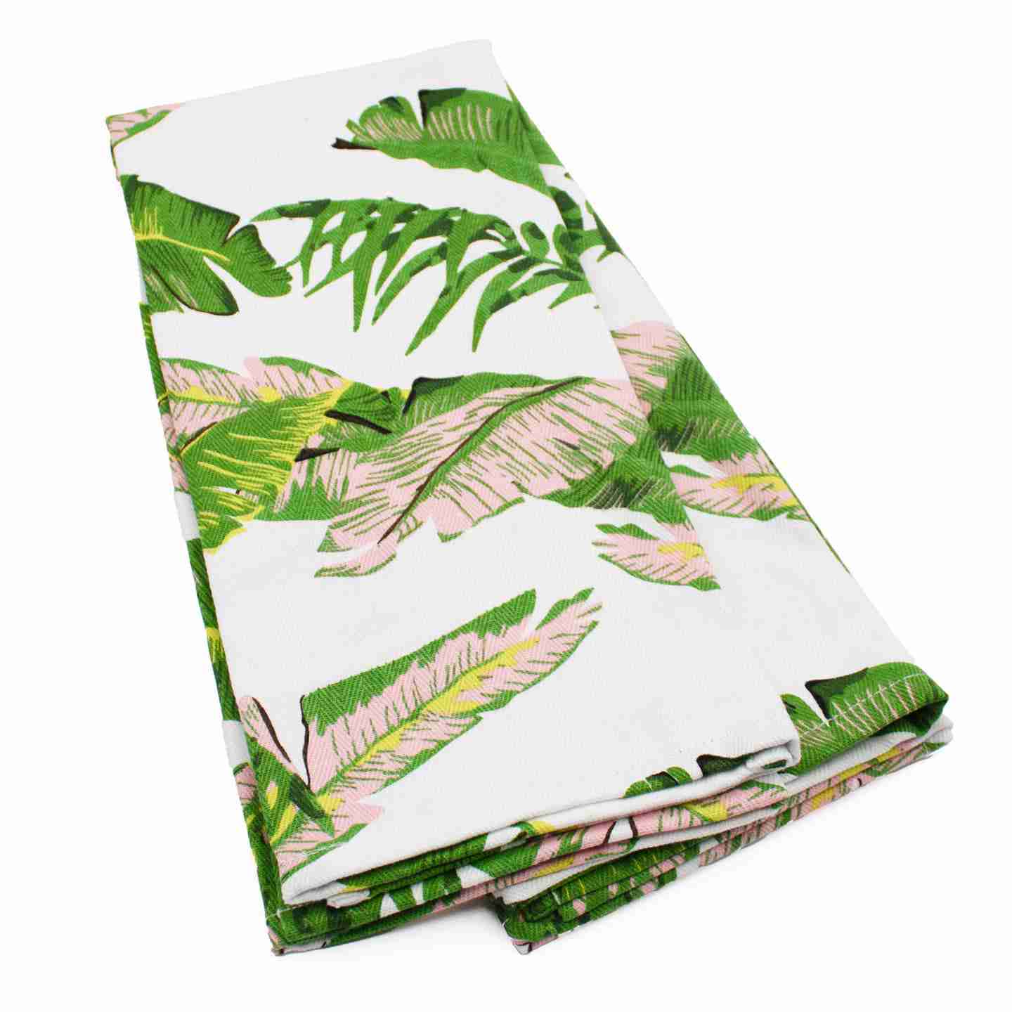 Natural Botanical Kitchen Towel Set - 100% Cotton, Machine Washable