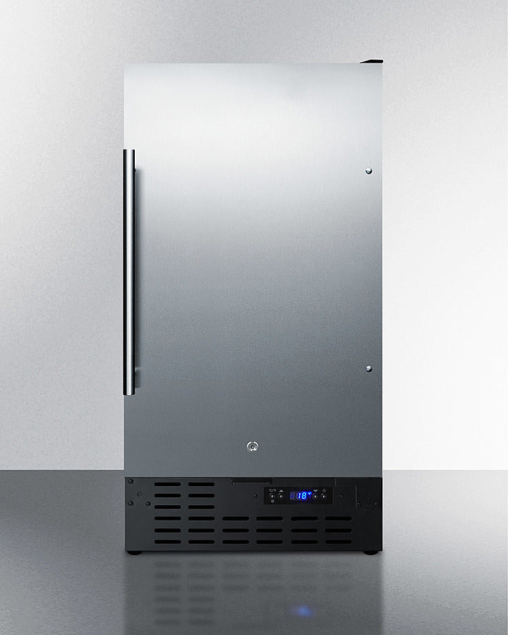 Summit - 18 Drain-Free Ice Maker, 8 lb. Capacity (BIM18SS)
