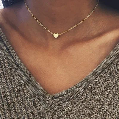New Double Layer Bohemian Necklace for Women with Heart Pendant