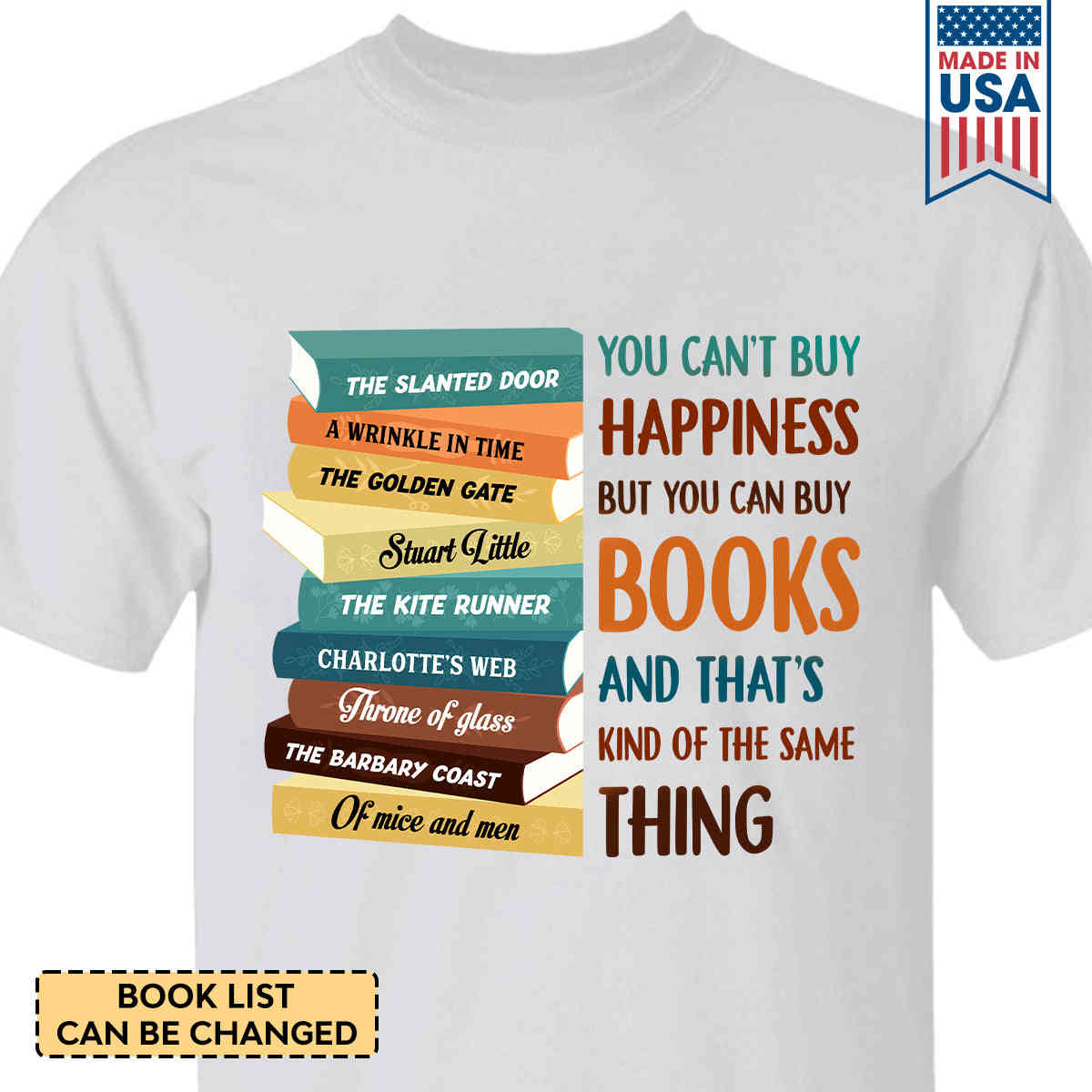 Custom Bookshelf T-Shirt for Book Lovers - TSWH33