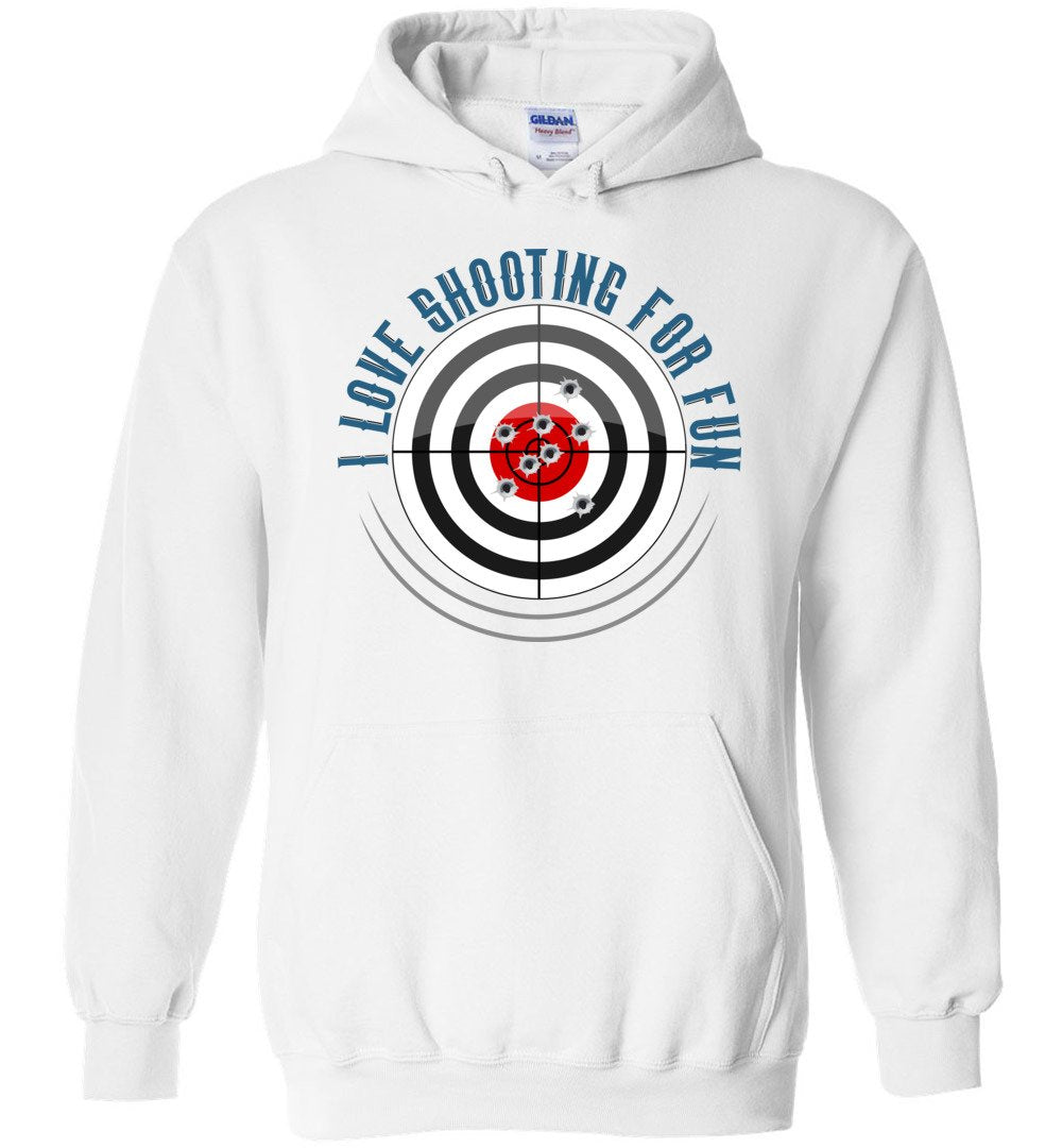 I Love Shooting for Fun Mens Hoodie
