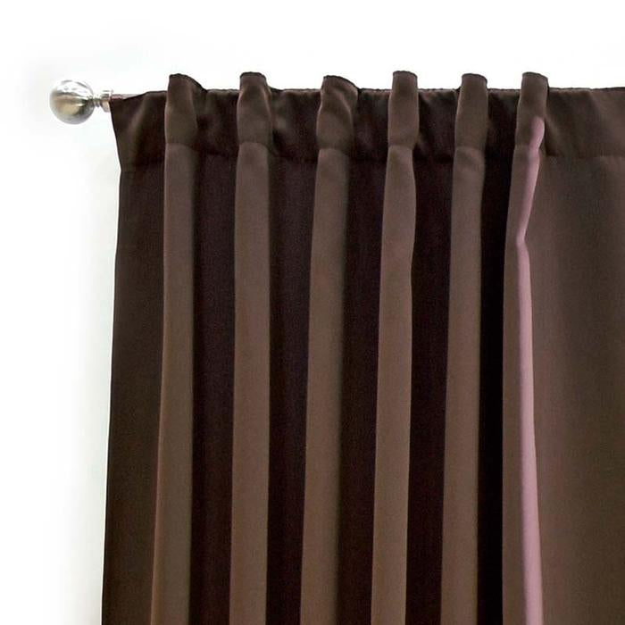 CATANIA COCOA BLACKOUT CURTAINS WINDOWS PANELS LONG 2 PCS