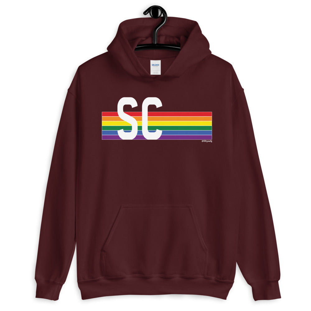 South Carolina Pride Retro Rainbow - Unisex Hoodie