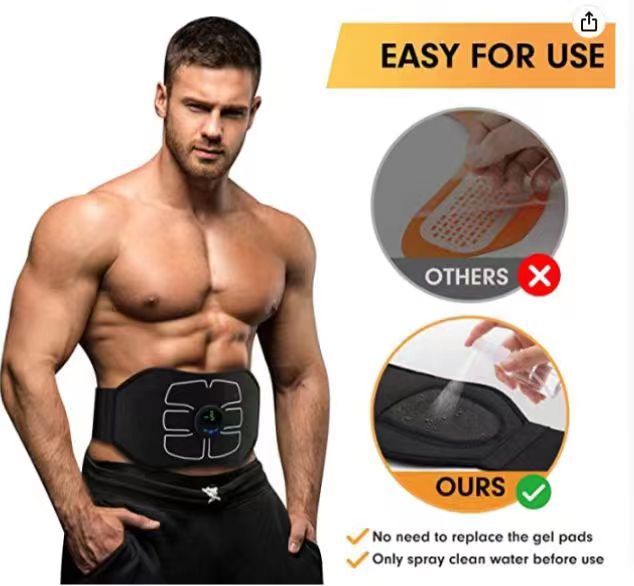 ABS Stimulator, Ab Machine, Abdominal Toning Belt Workout Portable Ab Stimulator for Home & Office Fitness
