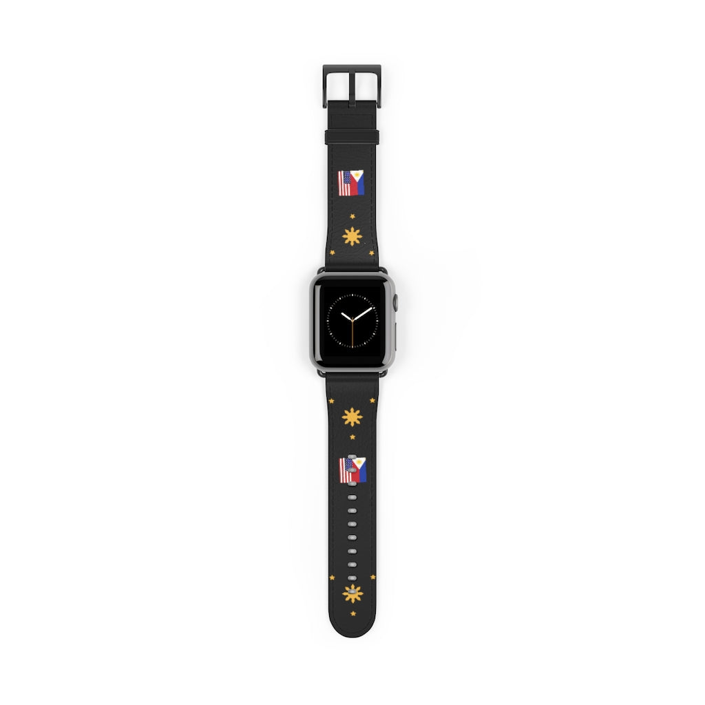 Philippine Sun and Star Apple Watch Band - Faux Leather Strap for Apple Watch