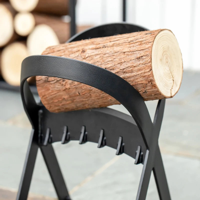 Outsunny Wood Splitter with Carbon Steel Wedge for Indoor/Outdoor Use