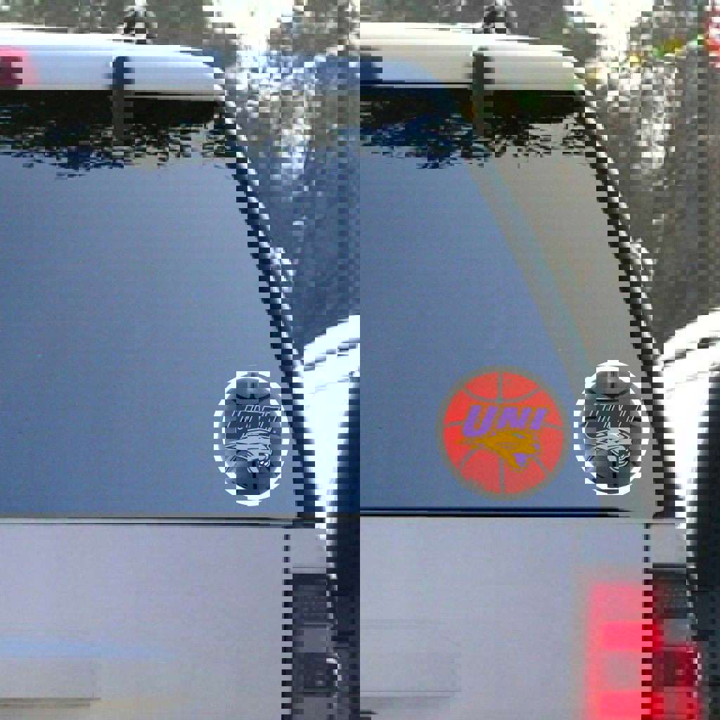 University of Northern Iowa Basketball Window Decal Set of 2