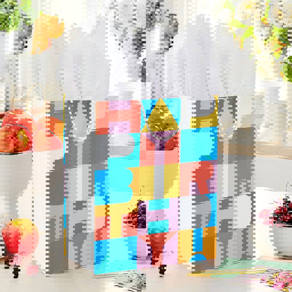 Hallmark 13 Color Block Large Birthday Gift Bag