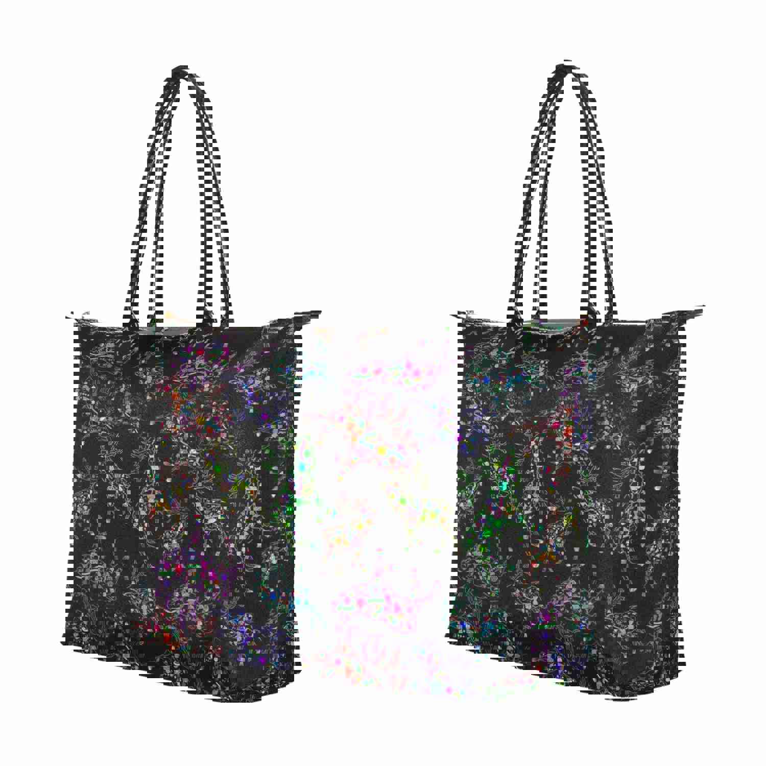 Neon Floral Elks Single-Shoulder Lady Handbag
