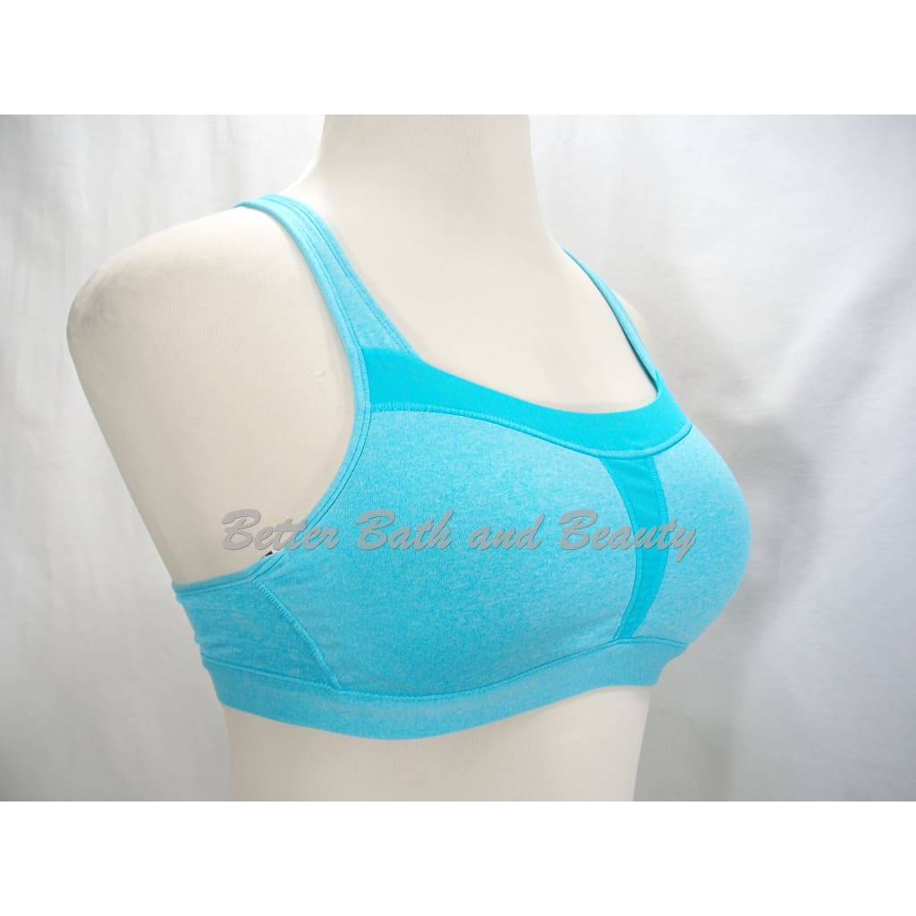 Champion C9 N9587 Duo Dry High Support Wire Free Racerback Sports Bra 36B Turquoise Waters