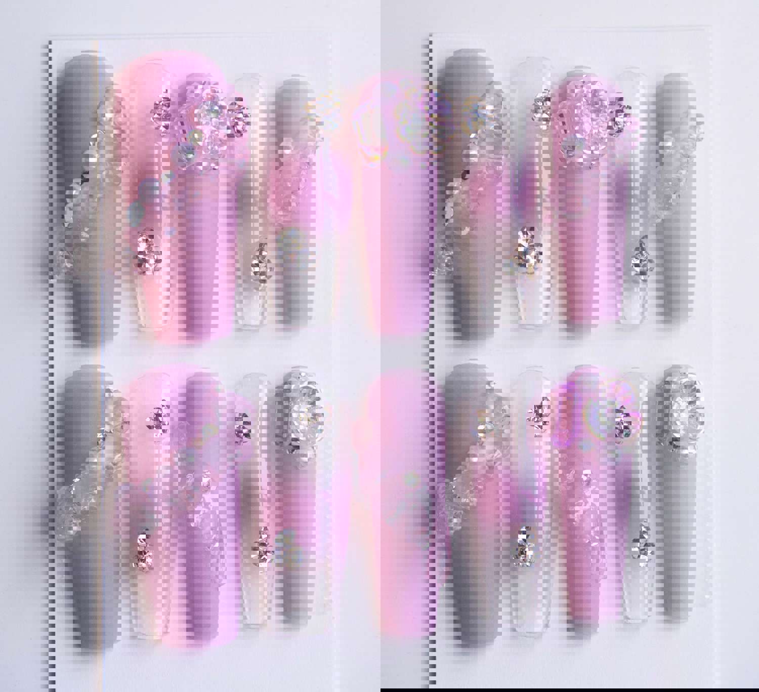 10 pcs 3D Butterfly Floral Bowtie Nail Decal - DIY Nail Art Charms for Gel Polish Design