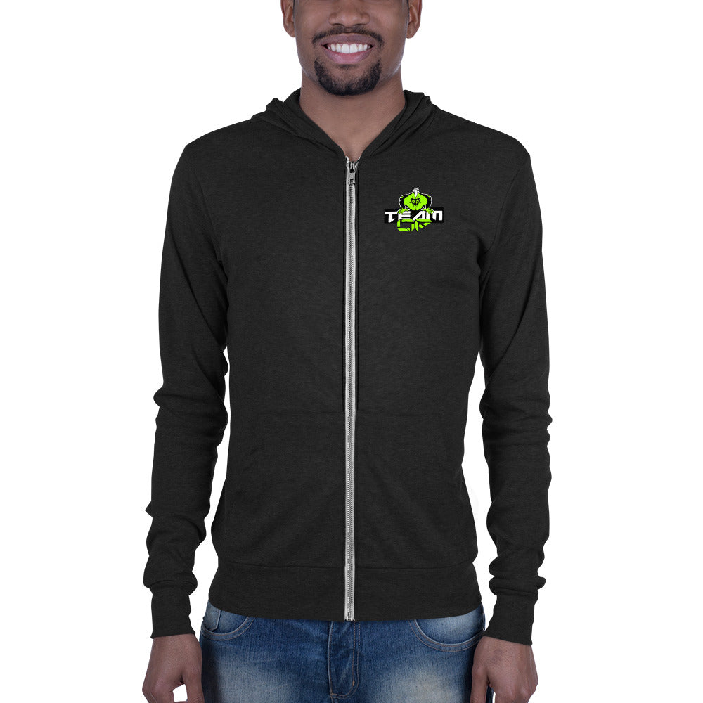 Unisex Lightweight Zip-Up Hoodie with Kangaroo Pocket