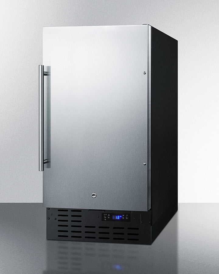 Summit - 18 Drain-Free Ice Maker, 8 lb. Capacity (BIM18SS)