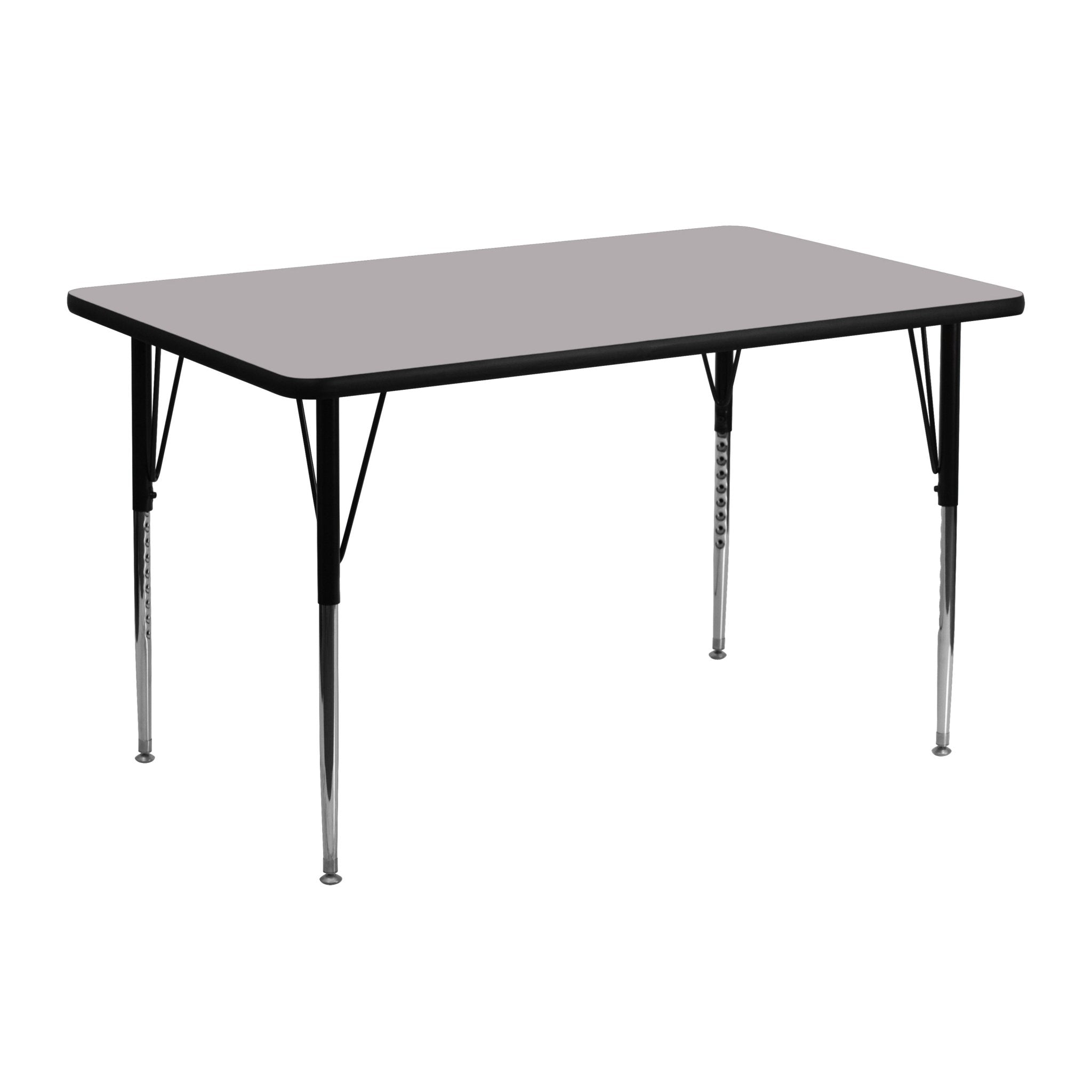 Wren Mobile 24W x 48L Rectangular Thermal Laminate Activity Table with Adjustable Legs