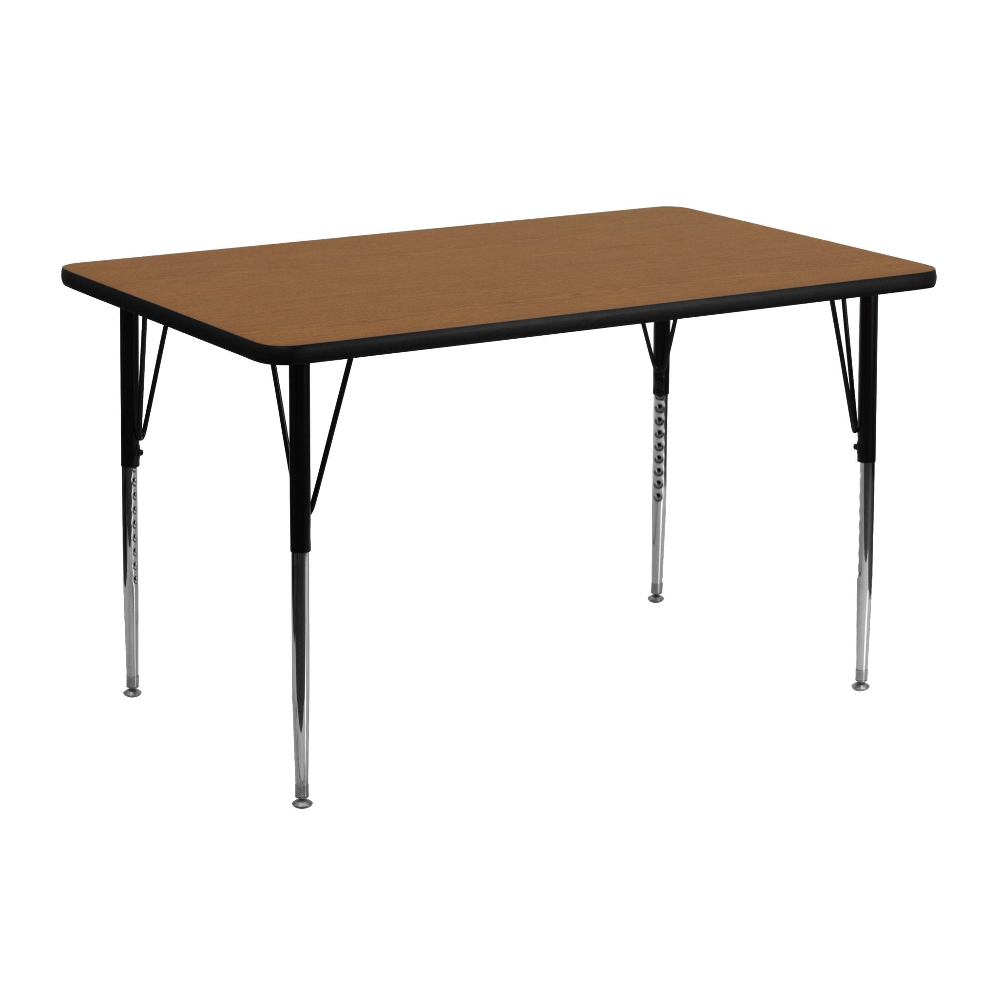 Wren Mobile 24W x 48L Rectangular Thermal Laminate Activity Table with Adjustable Legs