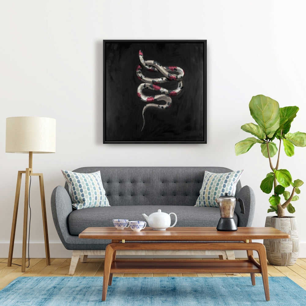 Snake Flowers Fine Art Gallery Wrapped Canvas 36x36