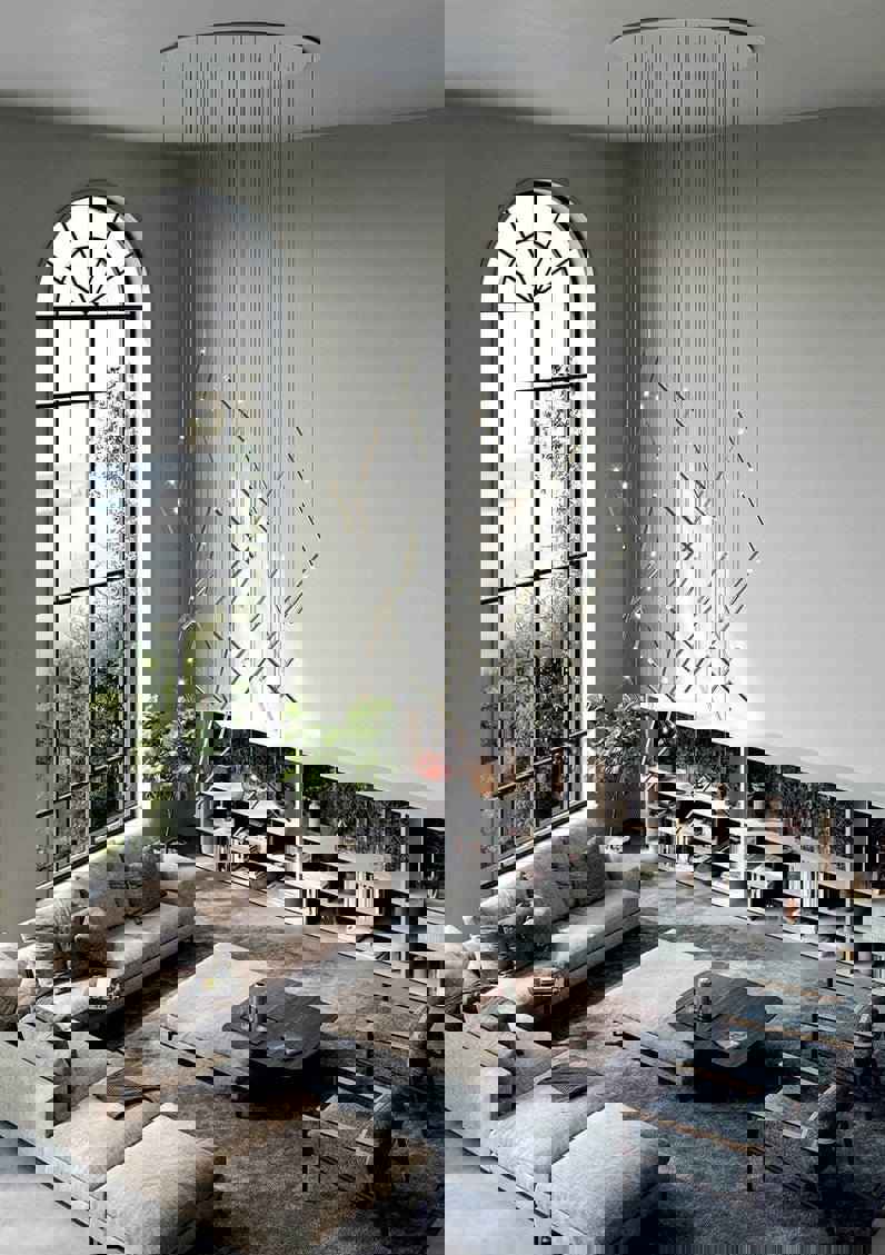 Gold/Chrome/Black Luxury Minimalist Chandelier - MIRODEMI COLLECTION