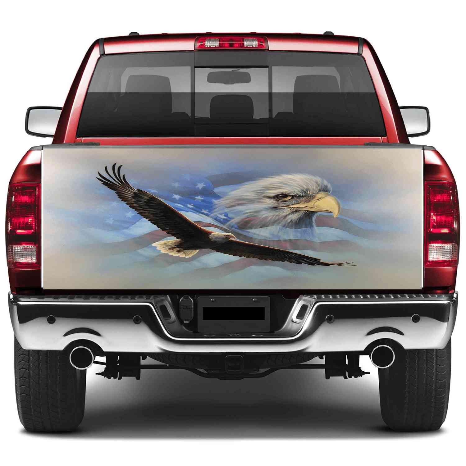 American Flag Tailgate Wrap Bald Eagle Vinyl Decal for Trucks and SUVs