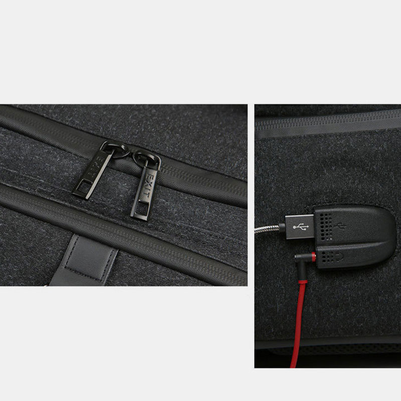 15 Inch Business Durable Travel Laptop Backpack with USB Charging Port and Headphone Jack