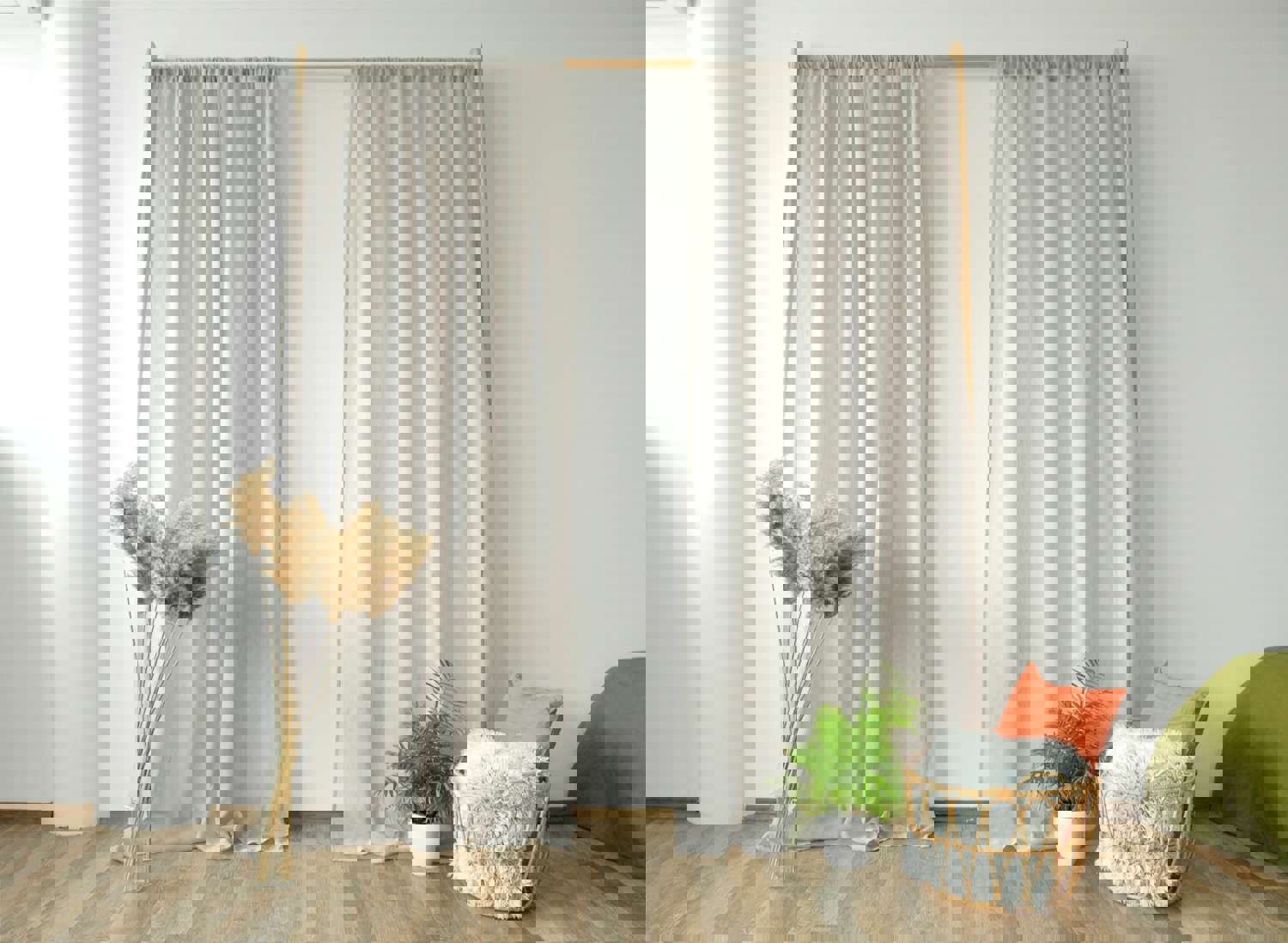 Undyed Sheer Linen Curtains - 100% European Flax, OEKO-TEX Certified