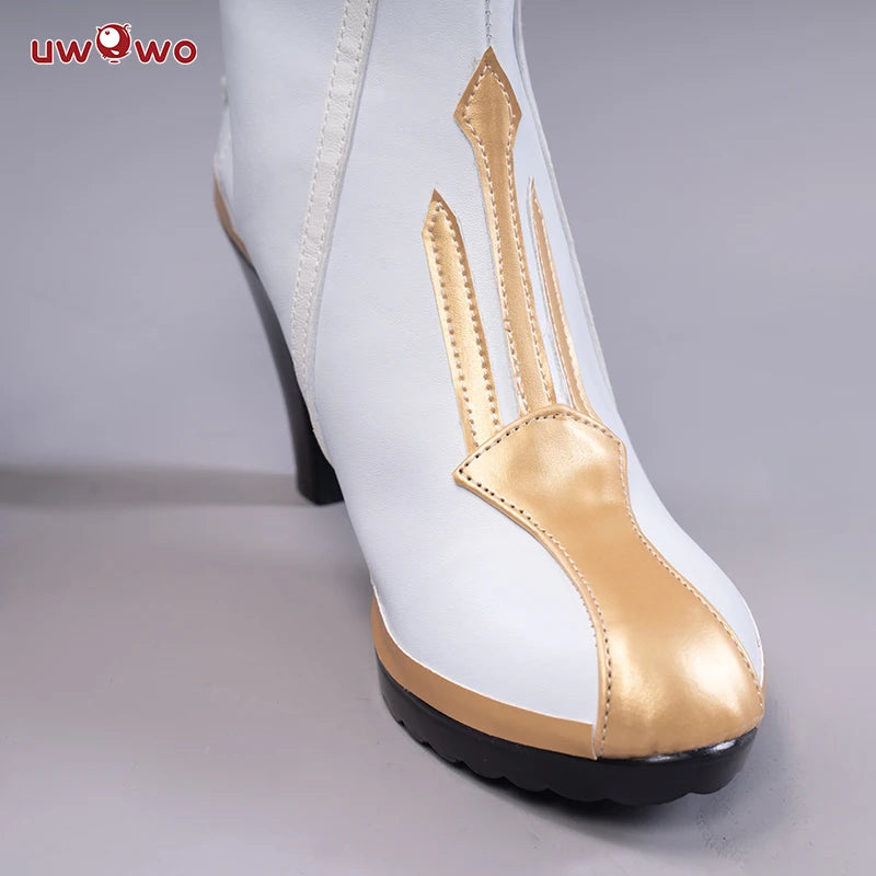 UWOWO Game Genshin Impact Jean Shoes Cosplay The rigorous Dandelion Knight Cosplay Shoe Foot Boots