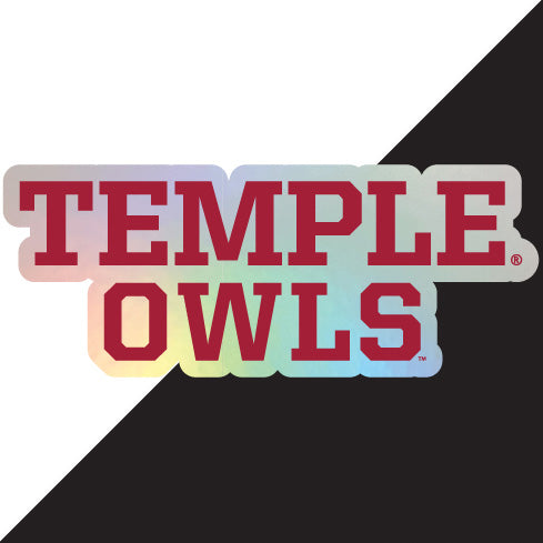 Temple University NCAA Vinyl Decal Sticker - Choose Style and Size for Fans, Students, and Alumni