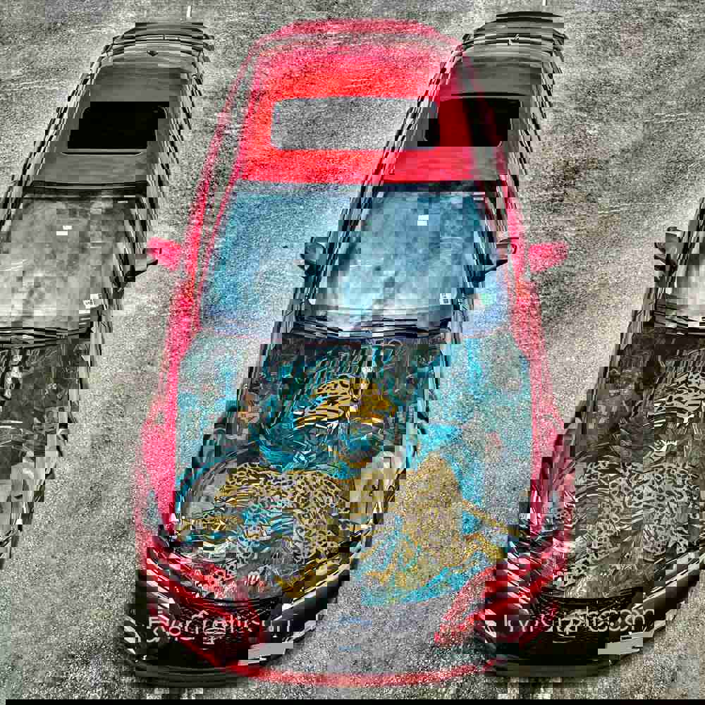 Jacksonville Jaguars Itasha Car Vinyl Hood Wrap Decal Sticker