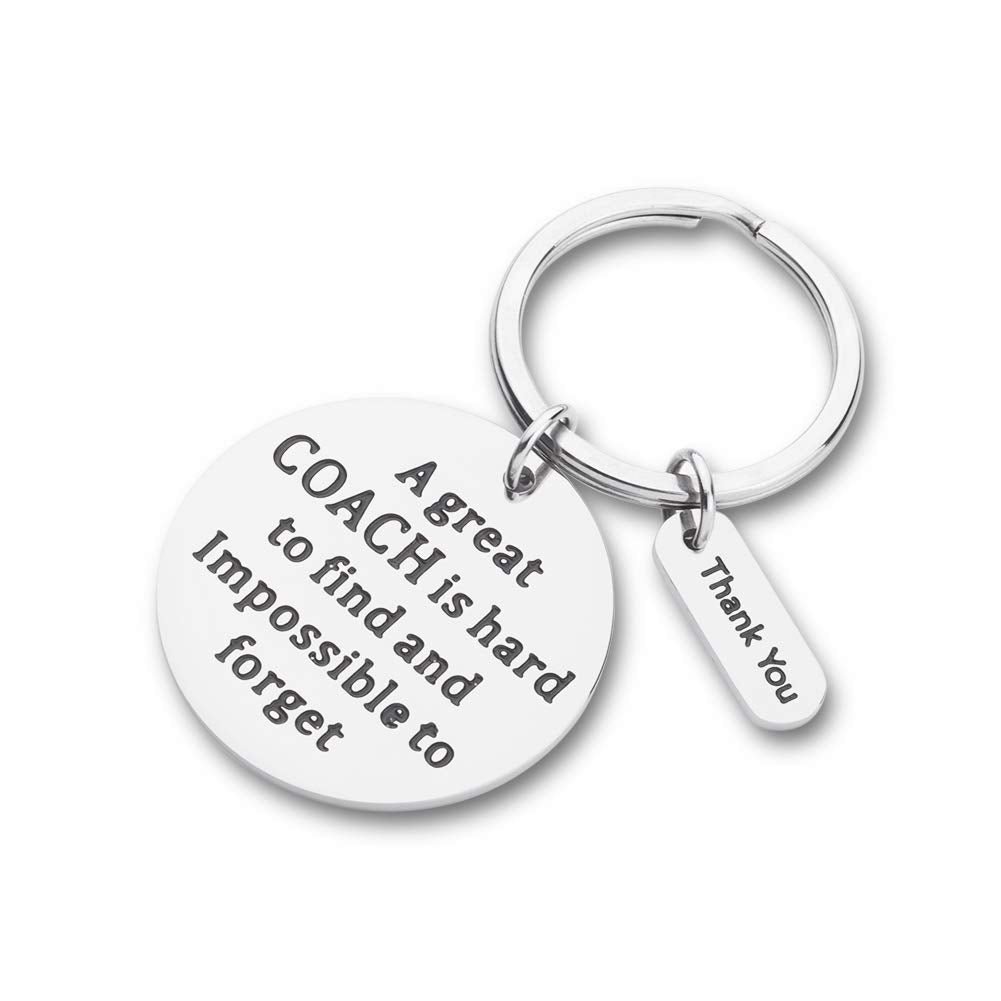 Personalized Coach Keychain Gift - Thank You Present for Sports Coaches