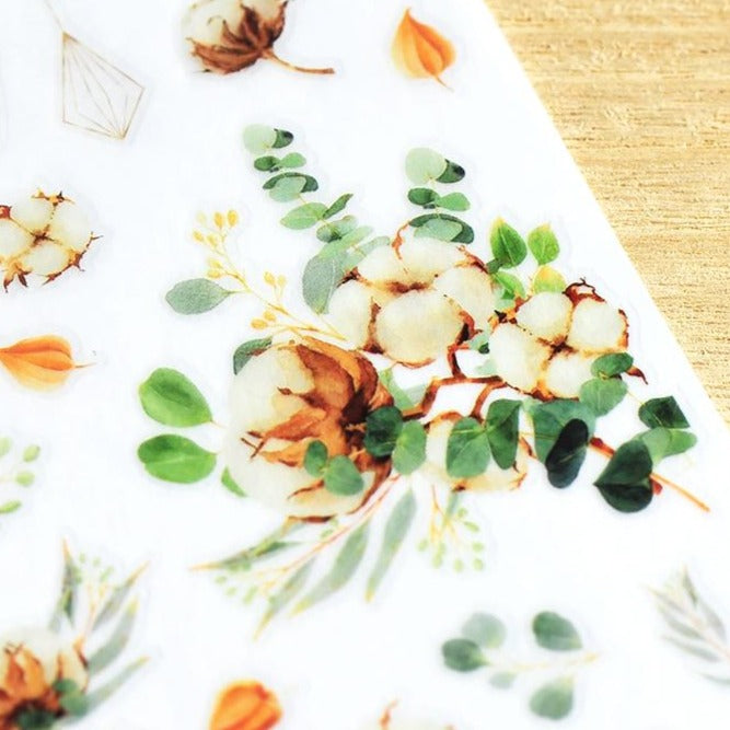 MU Print-on Stickers - Cotton Flower