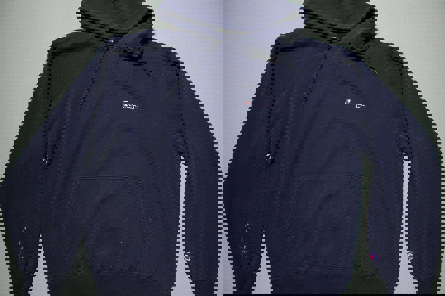 Champion Embroidered Logo Vintage 90s Hoodie Hooded Sweatshirt