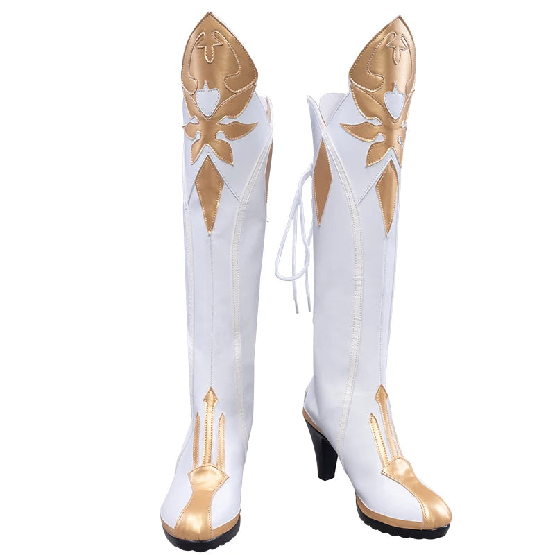 UWOWO Game Genshin Impact Jean Shoes Cosplay The rigorous Dandelion Knight Cosplay Shoe Foot Boots