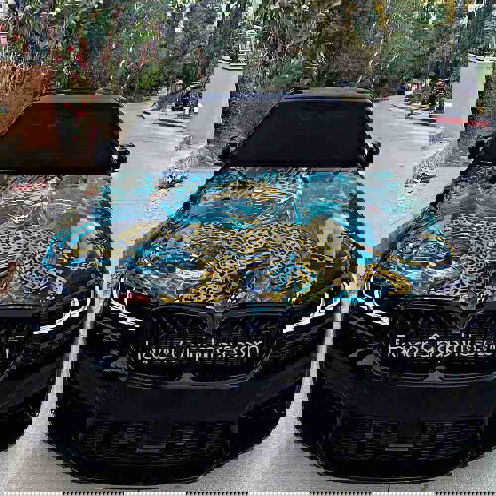 Jacksonville Jaguars Itasha Car Vinyl Hood Wrap Decal Sticker