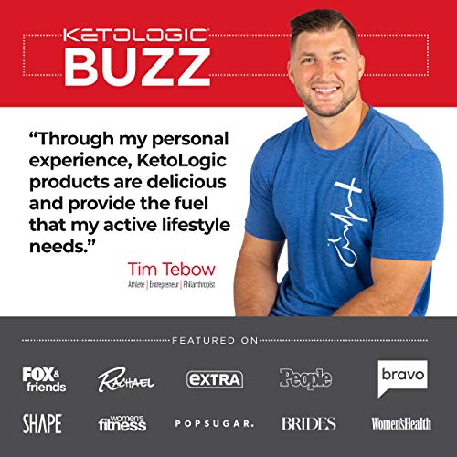 KetoLogic BHB Exogenous Ketones Drink Powder with Electrolytes and Caffeine - Raspberry Lemonade (30 Servings)