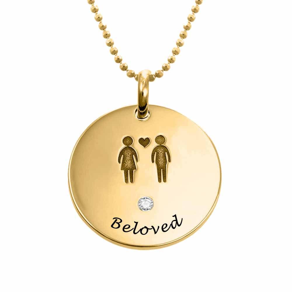 Custom Text Couples Necklace Personalized Silver Name Necklace Jewelry for Mother's Day Gift