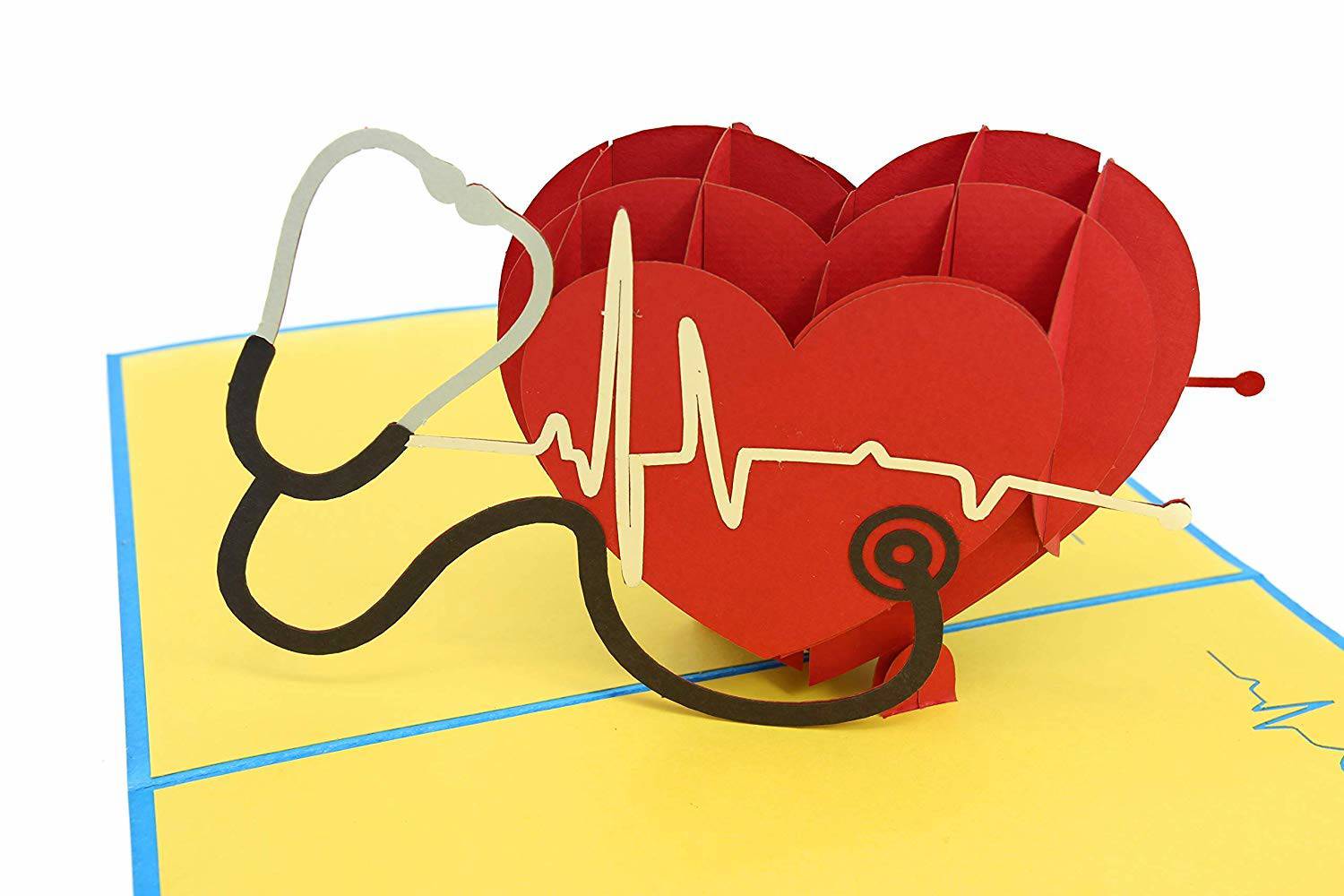 Healthcare Heart Pop Up Card for Medical Professionals