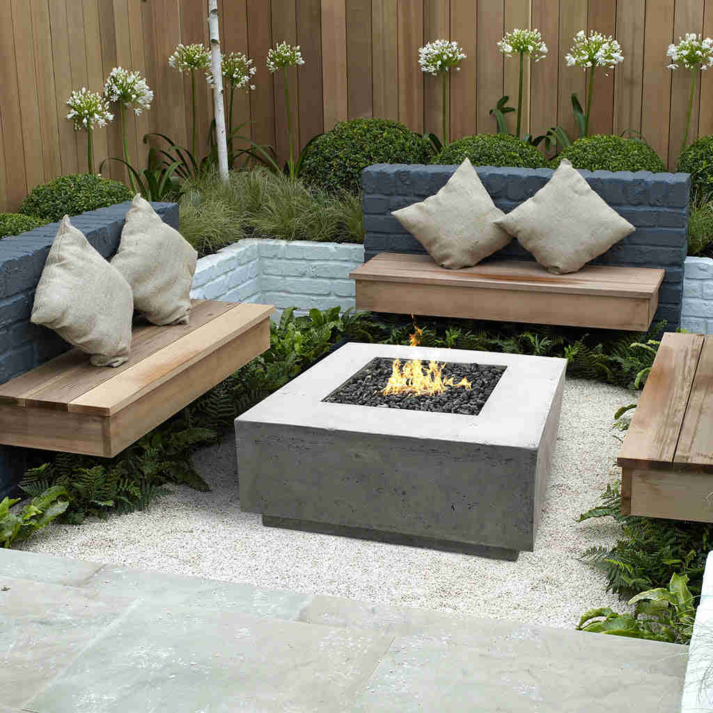 Tavola 2 Fire Table - Outdoor Gas Fire Pit with Lava Rocks