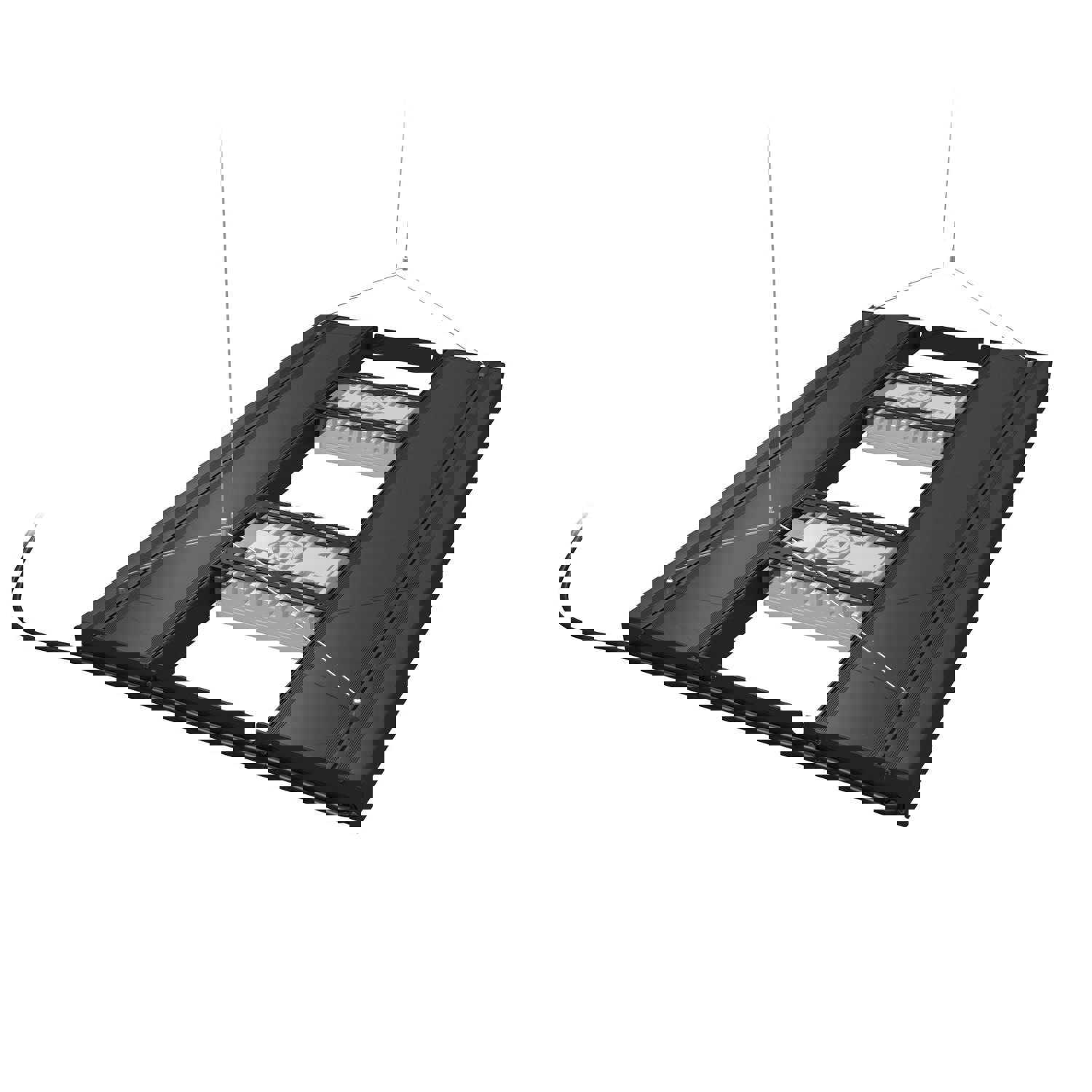 Aquatic Life T5 HO Hybrid 4-Lamp Mounting System Fixture, Black 36-Inch