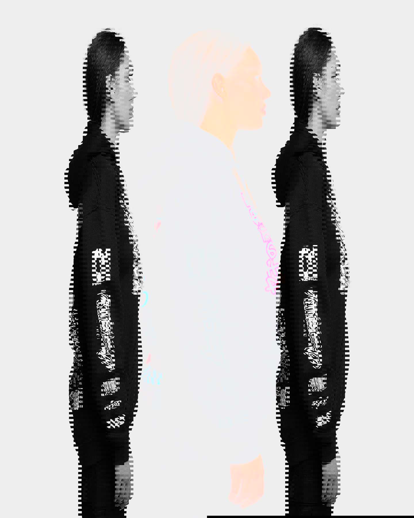 Goat Crew X Hatsune Miku Magazine Hoodie Black