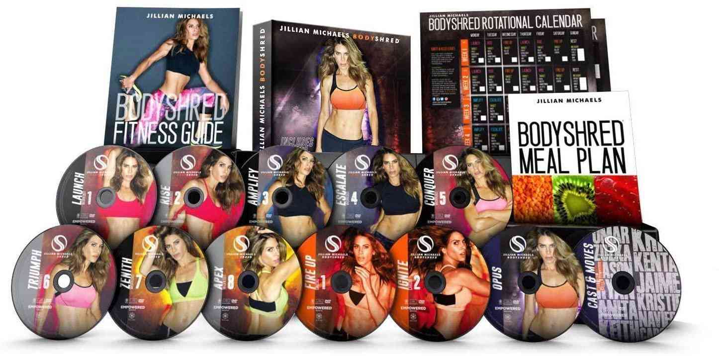 Jillian Michaels Bodyshred 12 DVD Complete Workout Fitness Set
