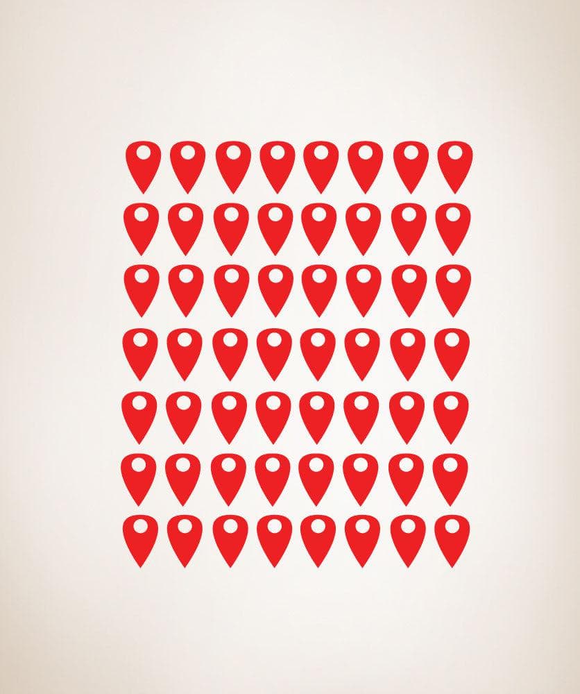 Extra Pins for World Map Decal Vinyl Wall Sticker #1272